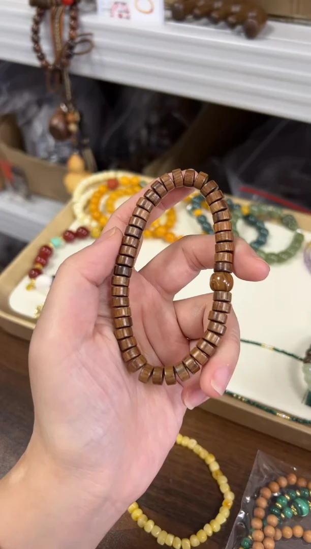 黄花梨/降香黄檀手串/手链花梨木库克精工珠手链[1198]