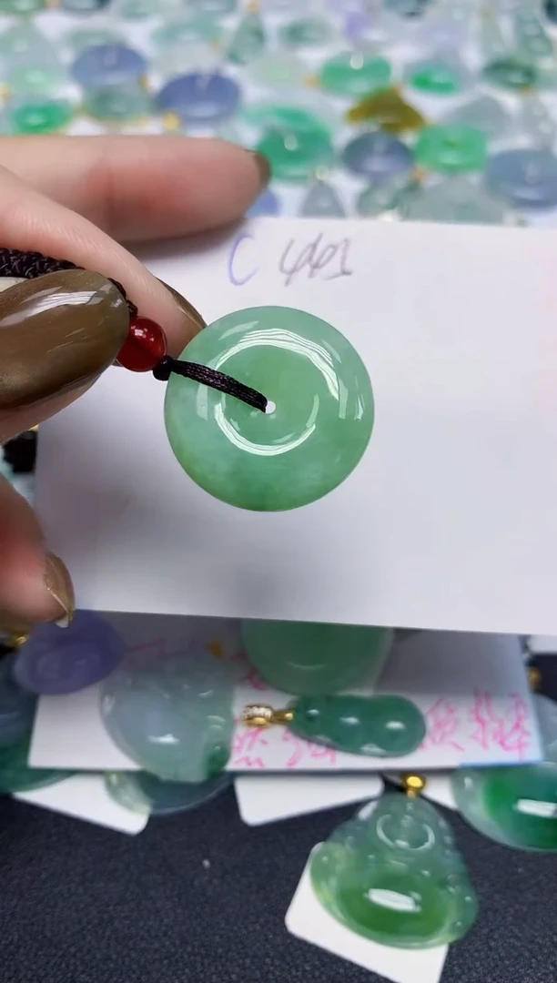 颈饰未镶嵌翡翠天然缅甸翡翠A货翡翠百元以上9元证书费自理