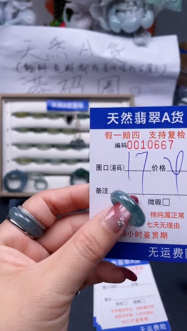 【闪购商品】翡翠戒指未镶嵌17*10667...