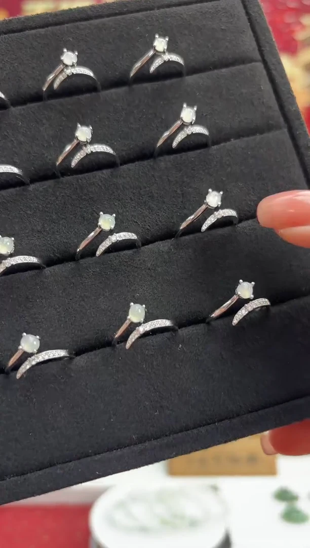 【闪购商品】翡翠戒指足金镶嵌579430/多样性发一