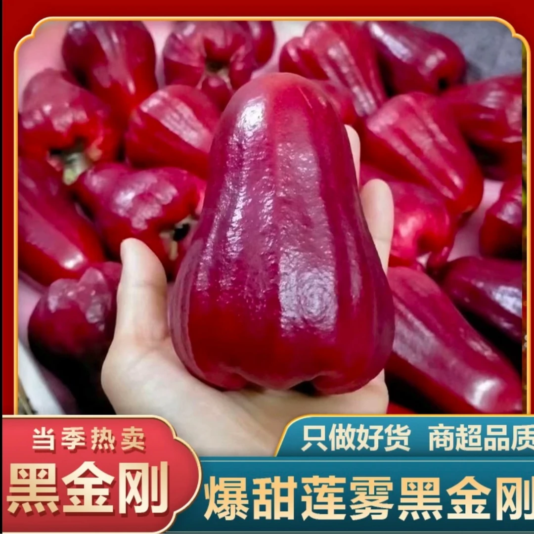 海南三亚热带水果黑金刚莲雾精品大果顺丰空运