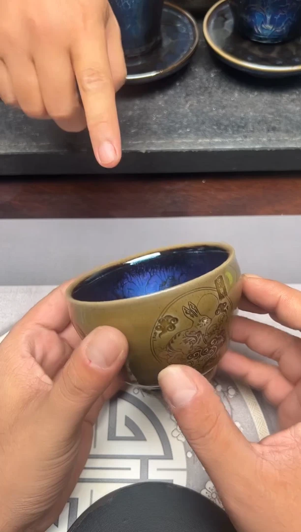 茶盏陈慧中蓝色妖姬作品46