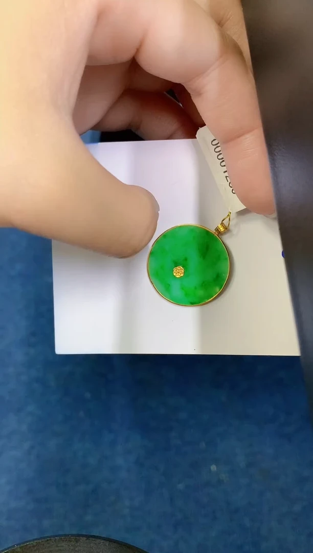 翡翠18K金镶嵌颈饰00000000000