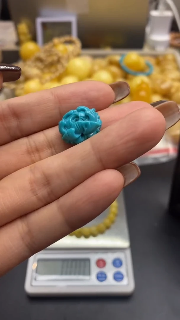 未镶嵌绿松石珠宝奇石雨**辰1010