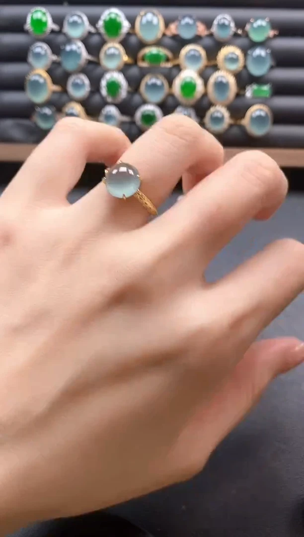 银S925镶嵌戒指翡翠511