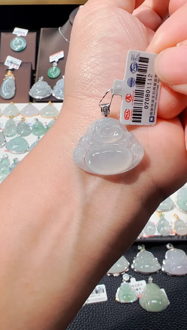 【闪购商品】翡翠吊坠(不含链)18K金镶嵌佛公吊坠112