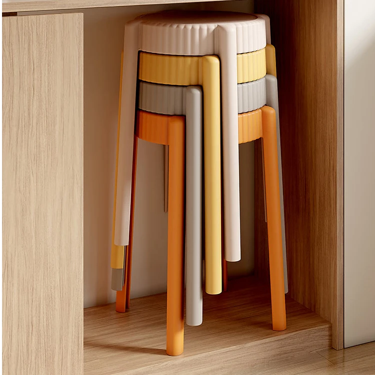 加厚商用摆摊网红旋风凳子家用客厅塑料凳可叠放现代圆凳瓶盖凳