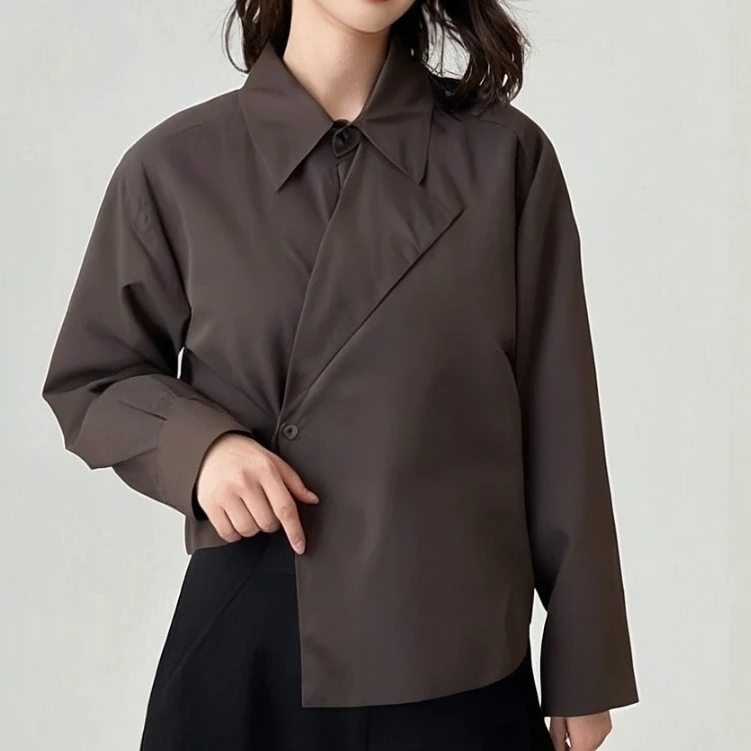 早秋新款法式小众设计师款衬衣C5728