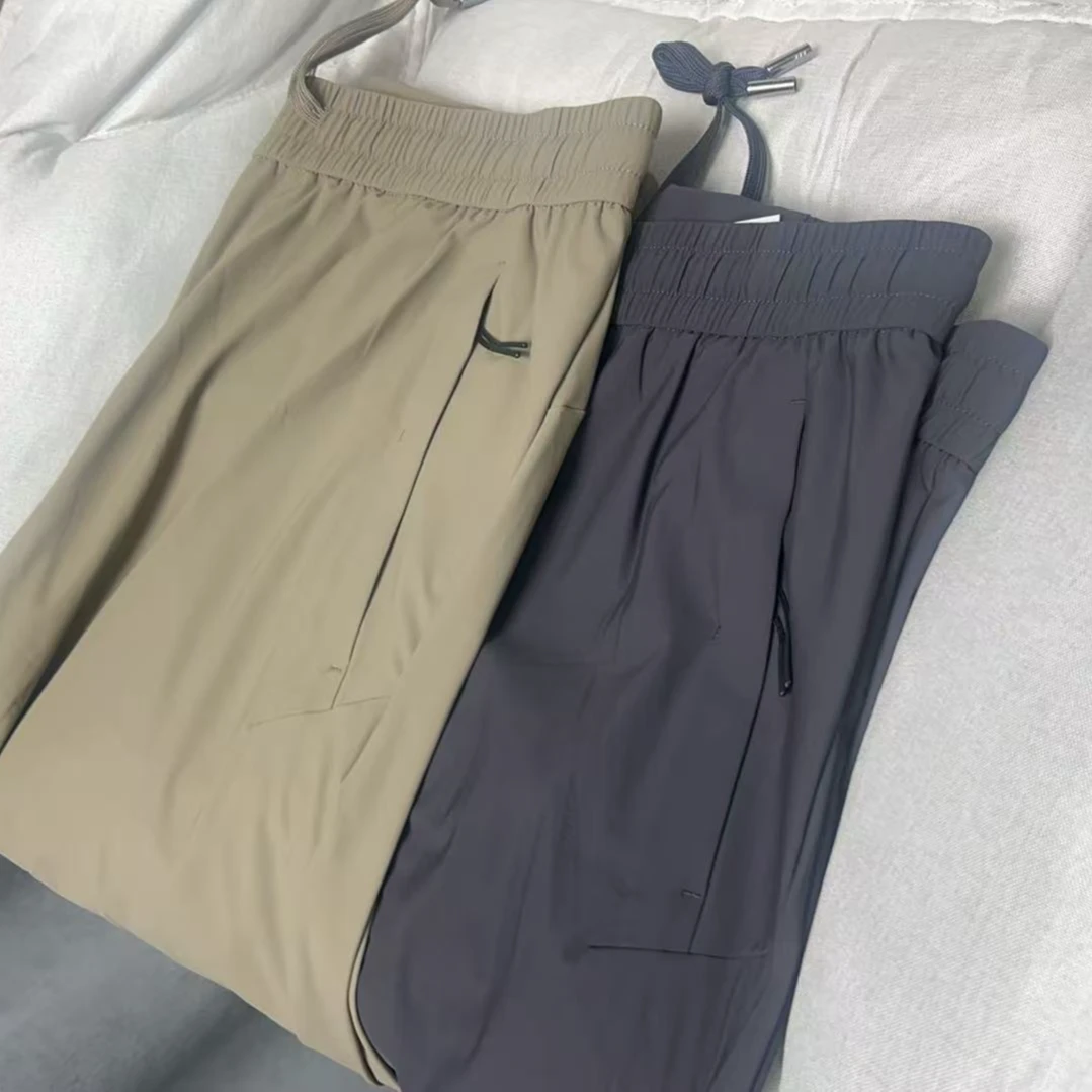 夏季男士冰感腰部带抽绳速干裤百搭52416