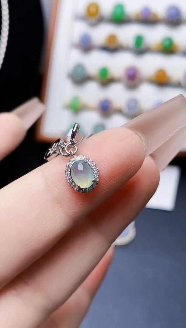 银S925镶嵌戒指翡翠0296