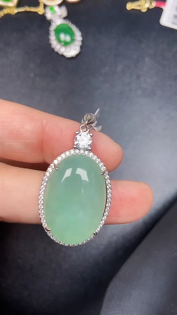 银S925镶嵌戒指翡翠1360