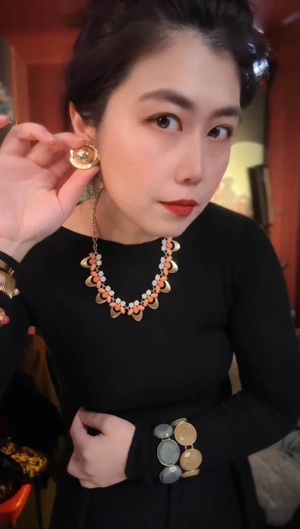 合金无合金无复古百搭金球耳夹