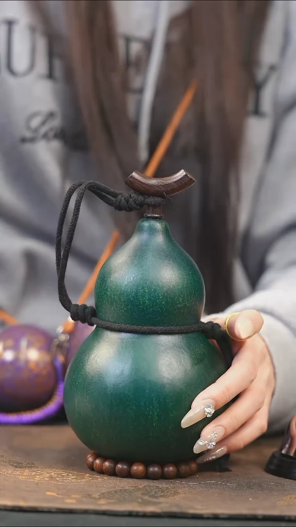 【闪购商品】XJ148大漆酒葫芦不包手串及旋转底座