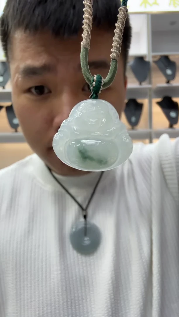 颈饰未镶嵌翡翠天然翡翠A货孤品一件