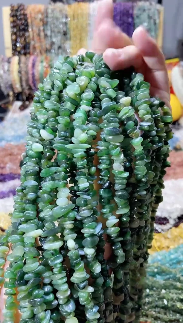 未镶嵌珠宝半成品水晶菠菜绿