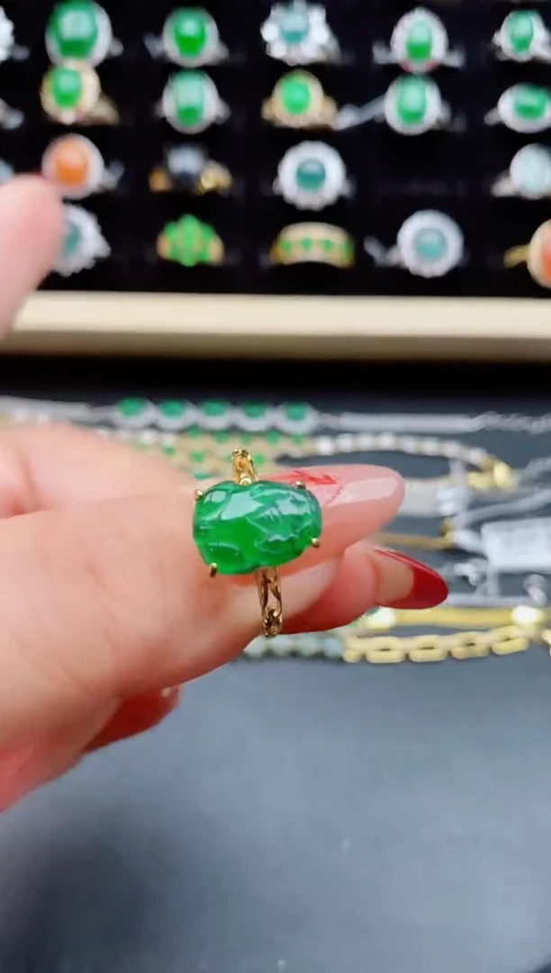 【闪购商品】翡翠戒指银S925镶嵌321321