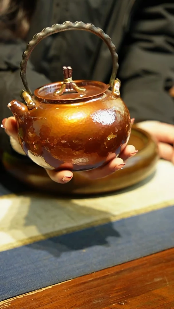 【闪购商品】纯紫铜500毫升小苹果煮泡壶