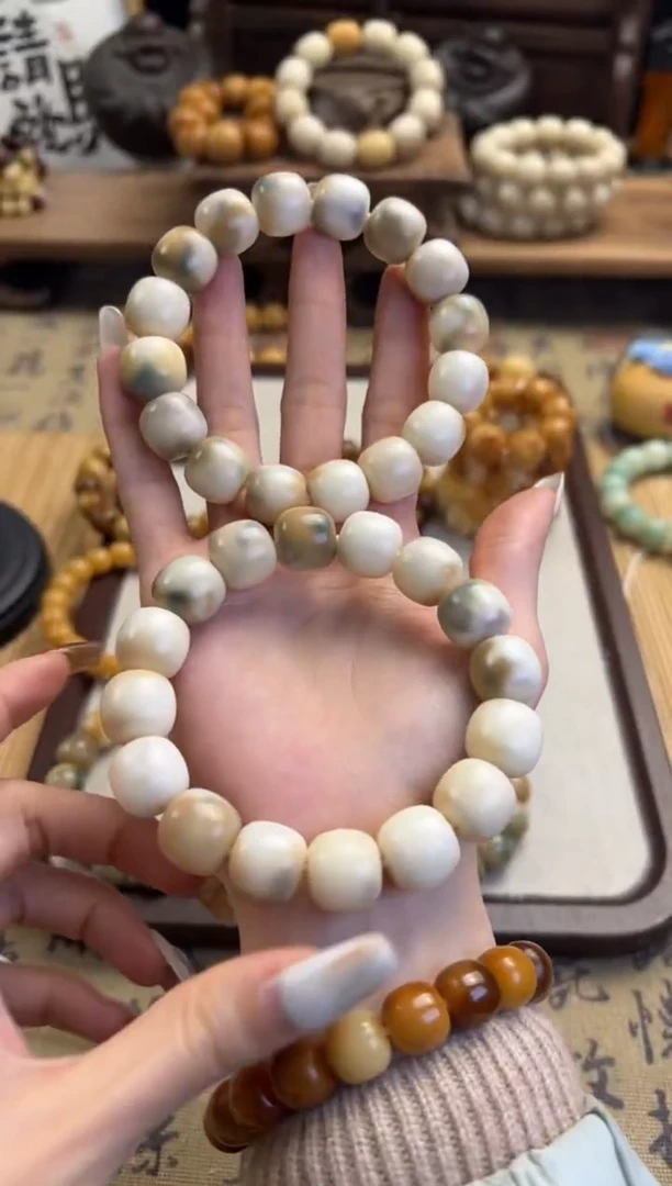 【闪购商品】菩提根/象牙果手串卡14三花桶珠手串直播间选