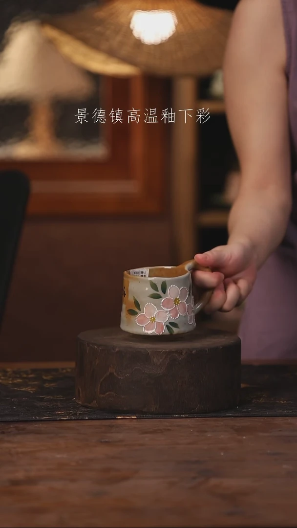 陶瓷景德镇高温釉下手绘陶瓷064