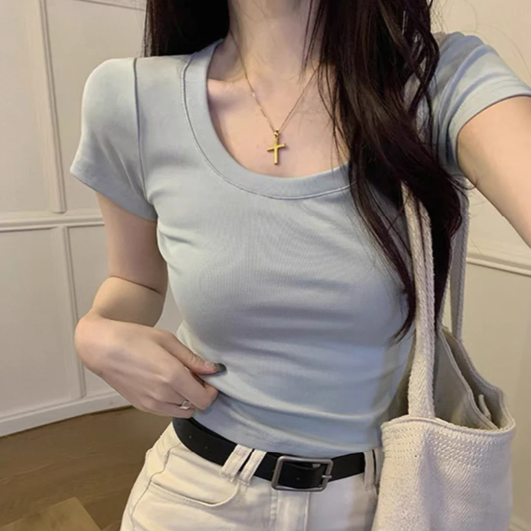 DS 【福利清仓】正肩短袖T恤女A027