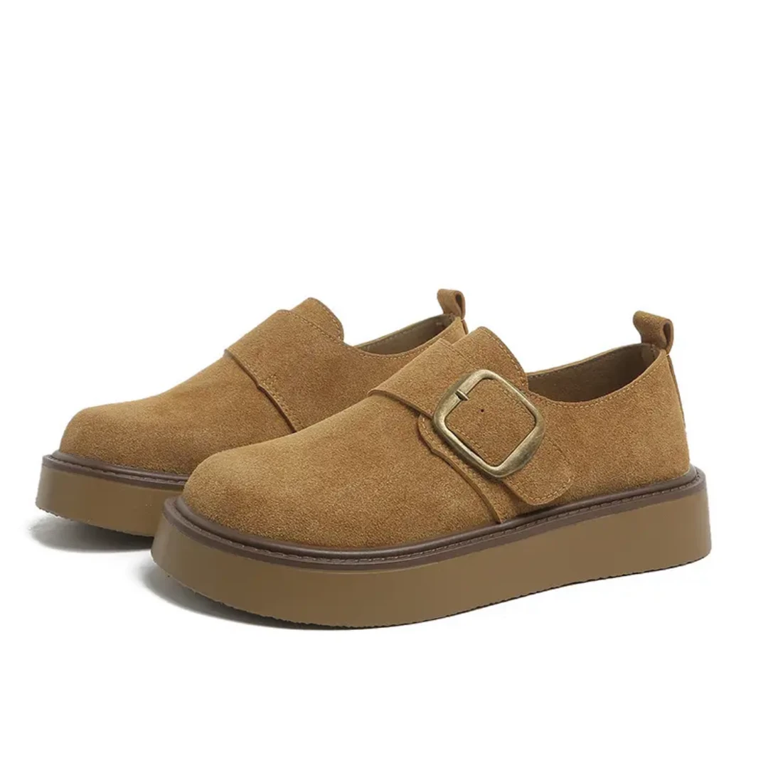 XUZHI煦芝 厚底勃肯鞋2025春季新款复古一脚蹬勃肯鞋休闲百搭1700