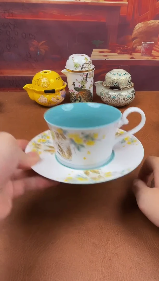 陶瓷茶具摆件旅行套组