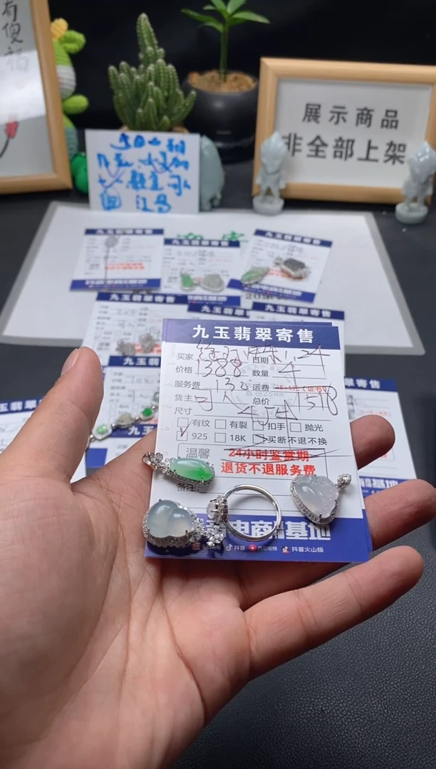 【闪购商品】翡翠颈饰银S925镶嵌买断