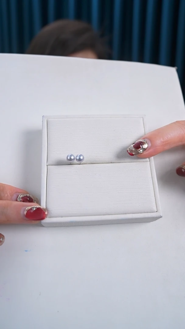 【闪购商品】海水珍珠耳饰18K金镶嵌5.5-6mmakoya耳钉