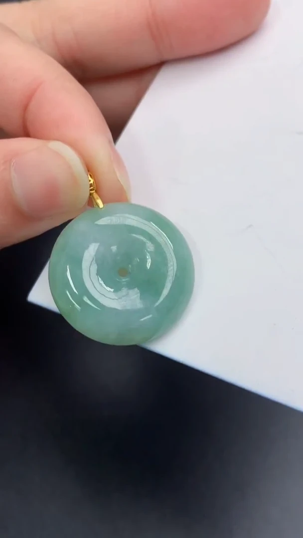 颈饰银S925镶嵌翡翠天然缅甸A货百元以上9元证书费自理