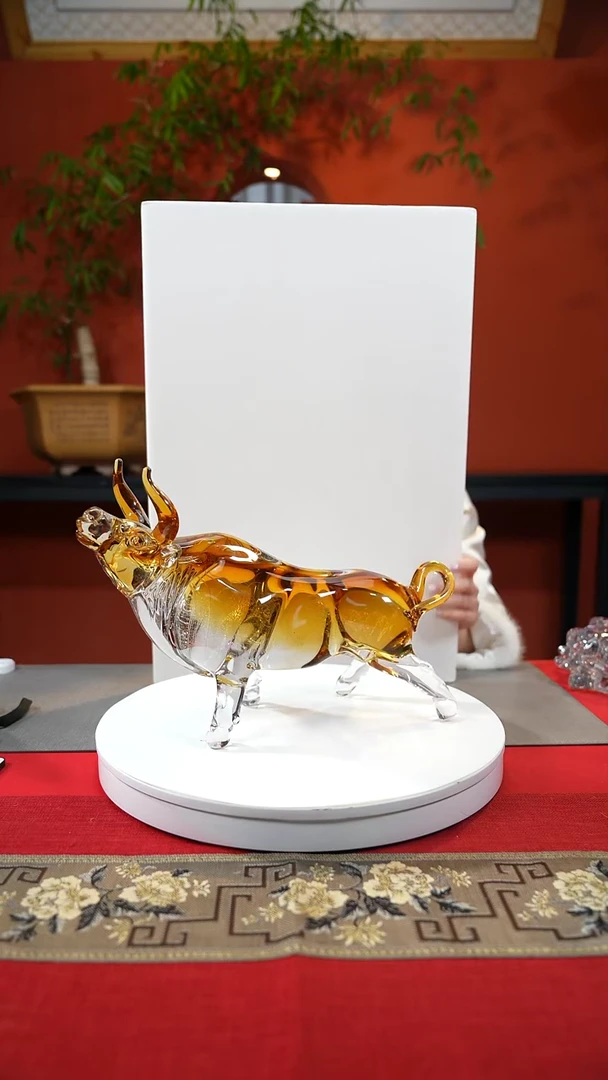 【闪购商品】琉璃手工艺品金牛
