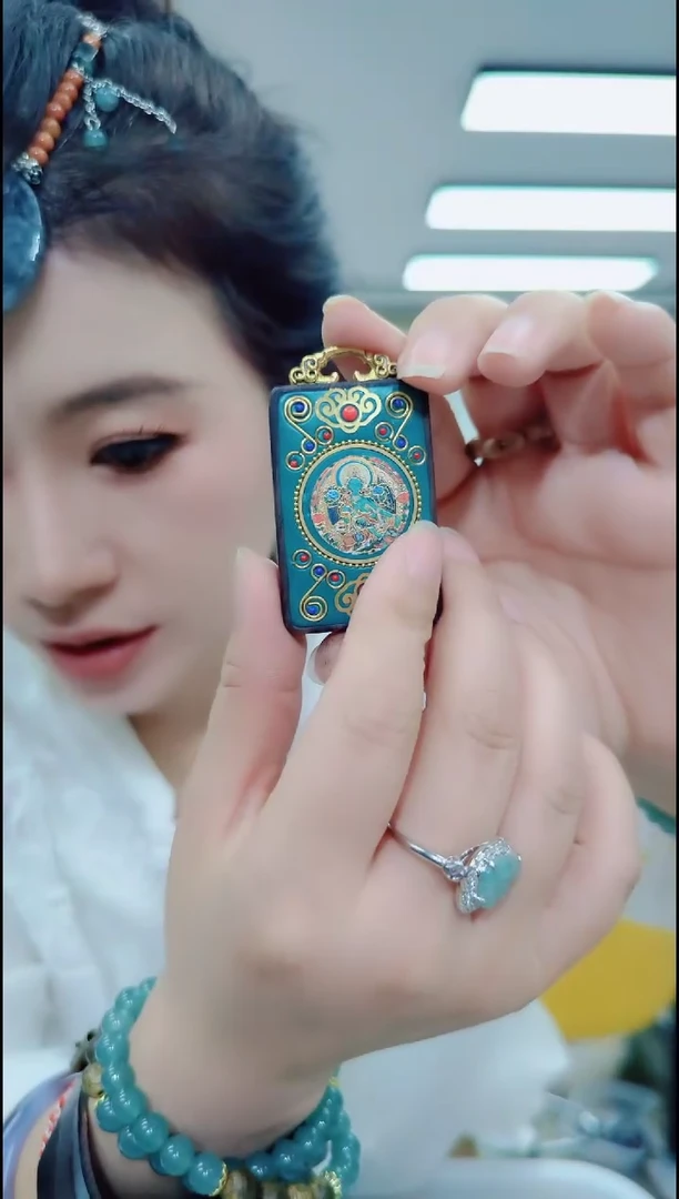 香榧木31130度母吊坠