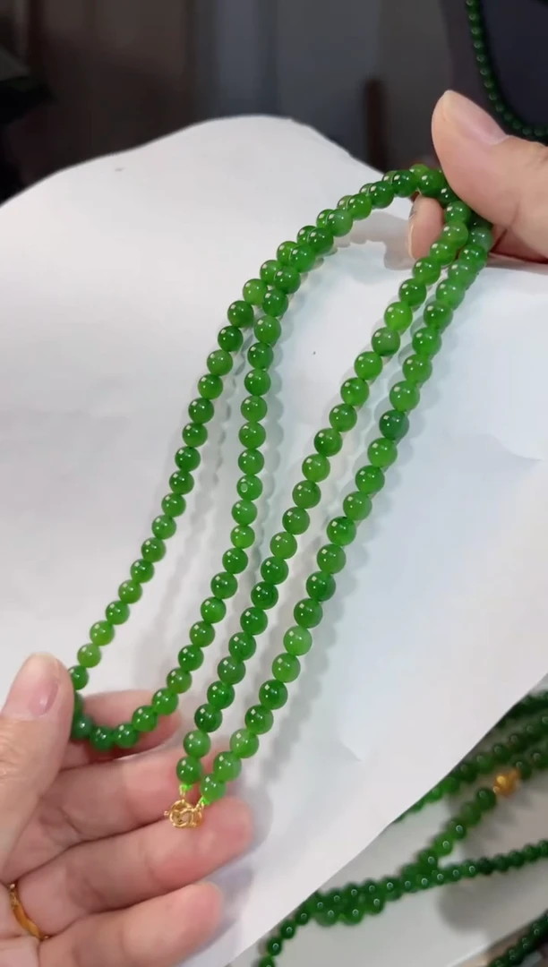 颈饰未镶嵌和田玉6mm 红皮料