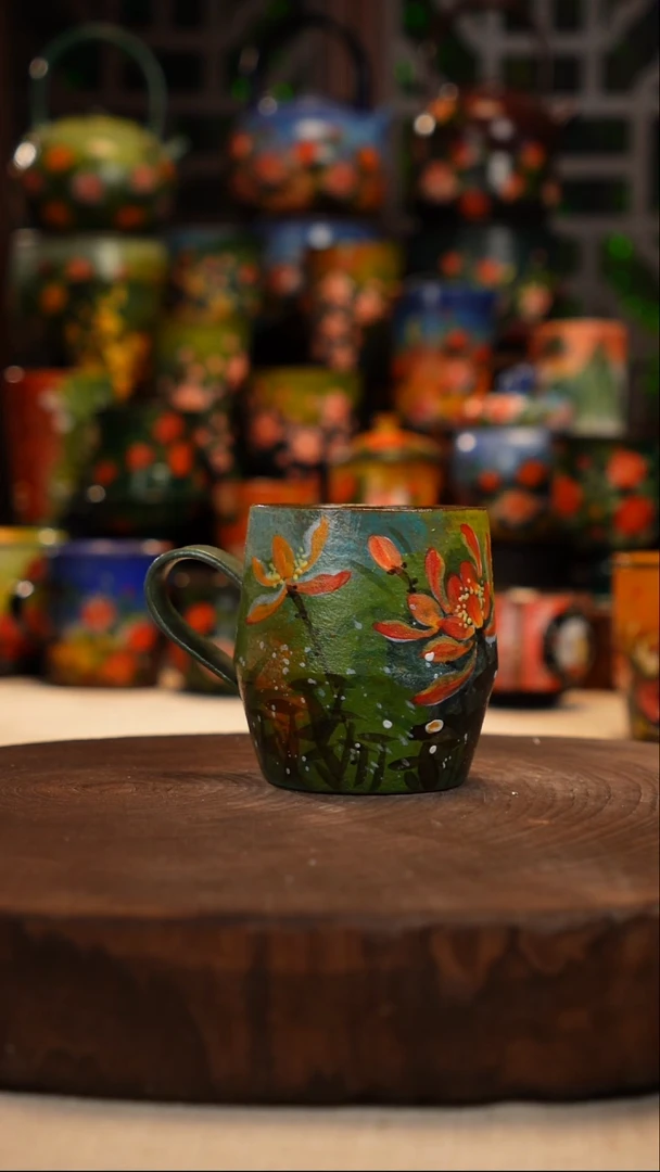 油画   釉下彩   杯子