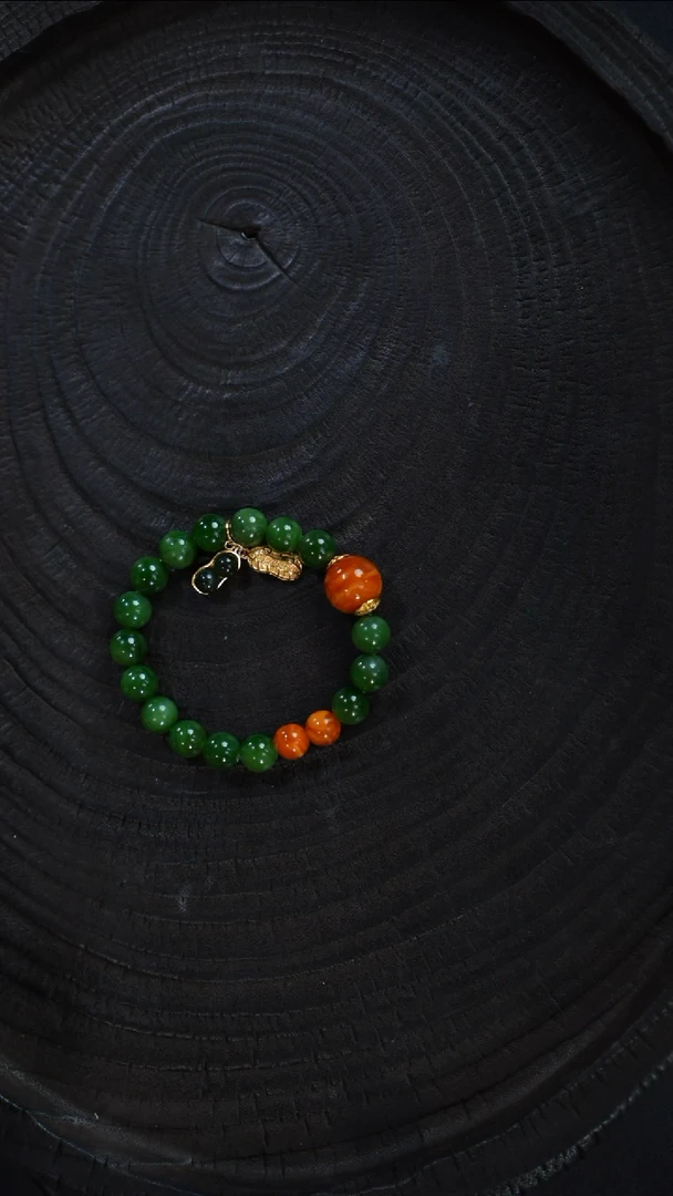 手串未镶嵌和田玉好事花生9mm