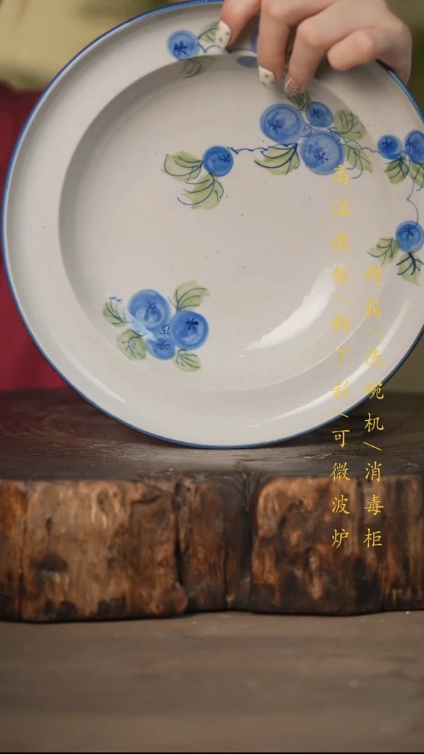 瓷片景德镇高温釉下彩可微波烤箱洗碗机