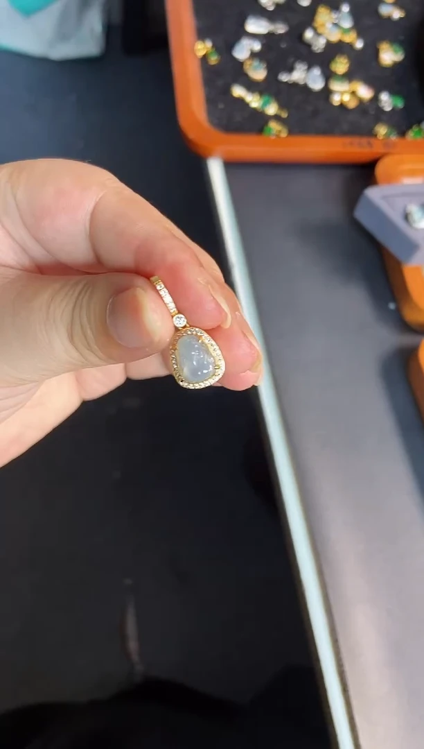 吊坠(不含链)银S925镶嵌翡翠1