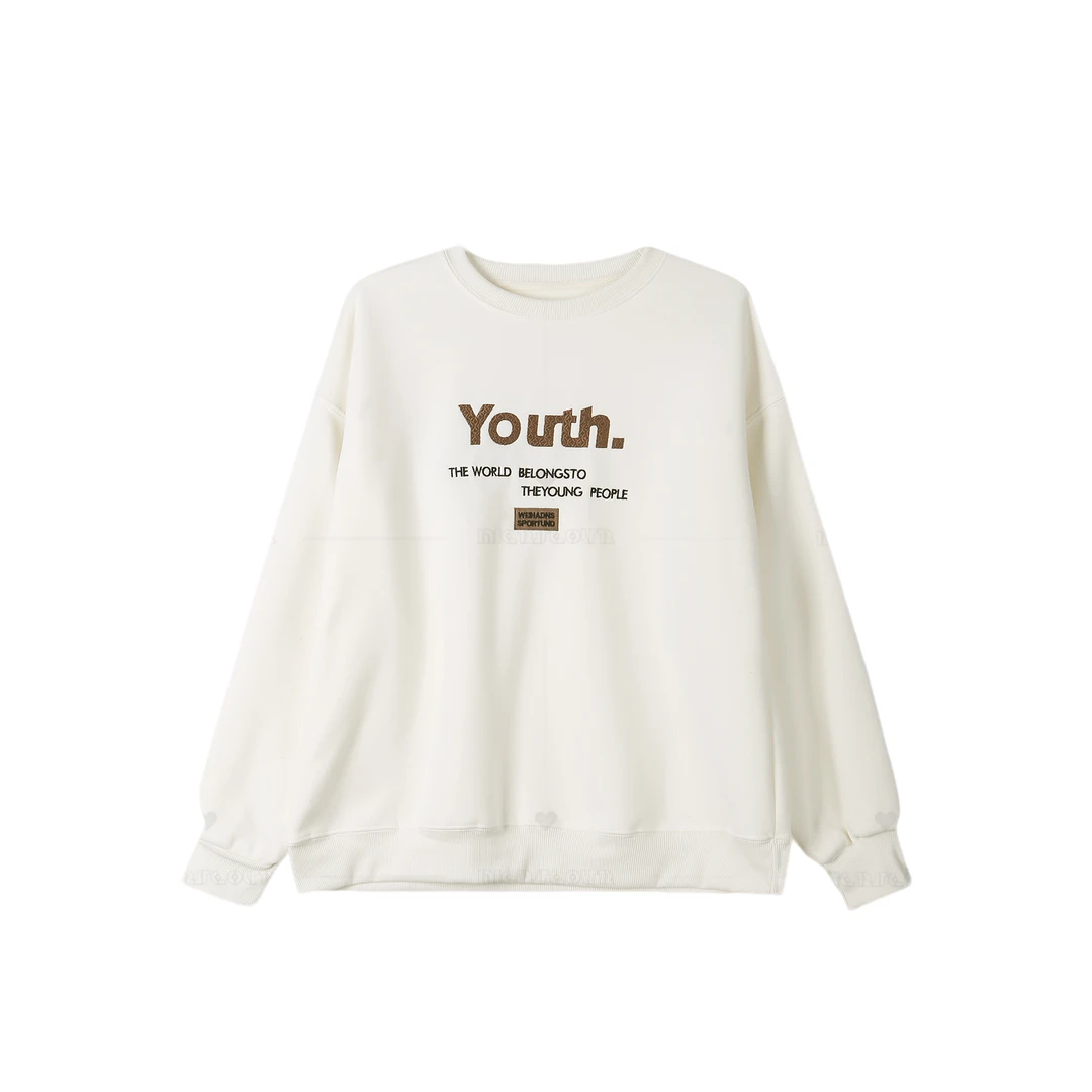 【封后轻奢设计】2024秋季新款时尚字母刺绣圆领休闲卫衣811