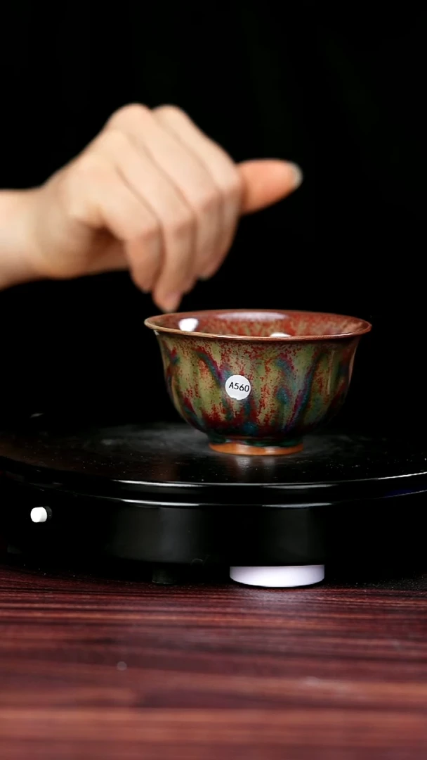 壶A560#盼龙窑一级品原矿钧瓷压手杯