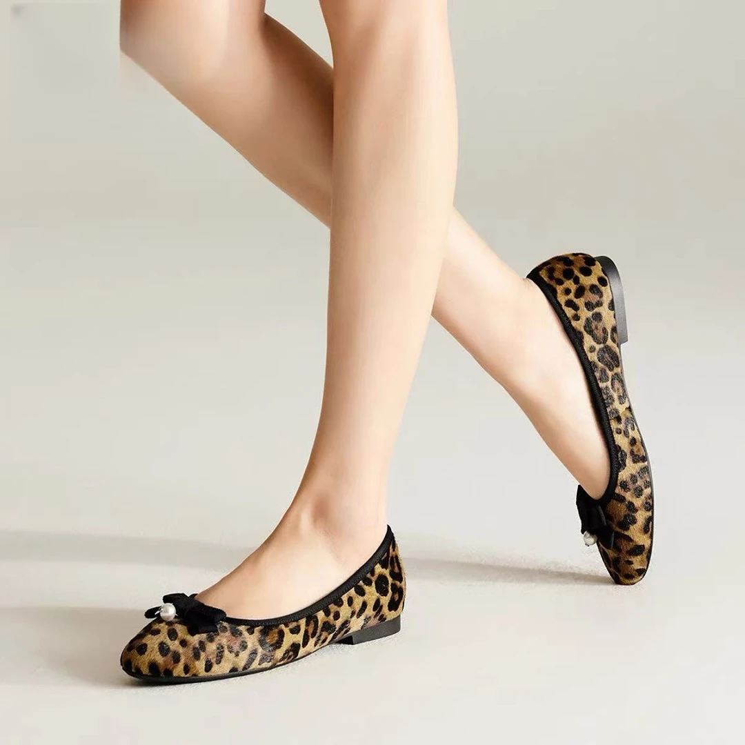 C6248 咖啡色  时尚舒适低跟圆头2025新款高端浅口女单鞋