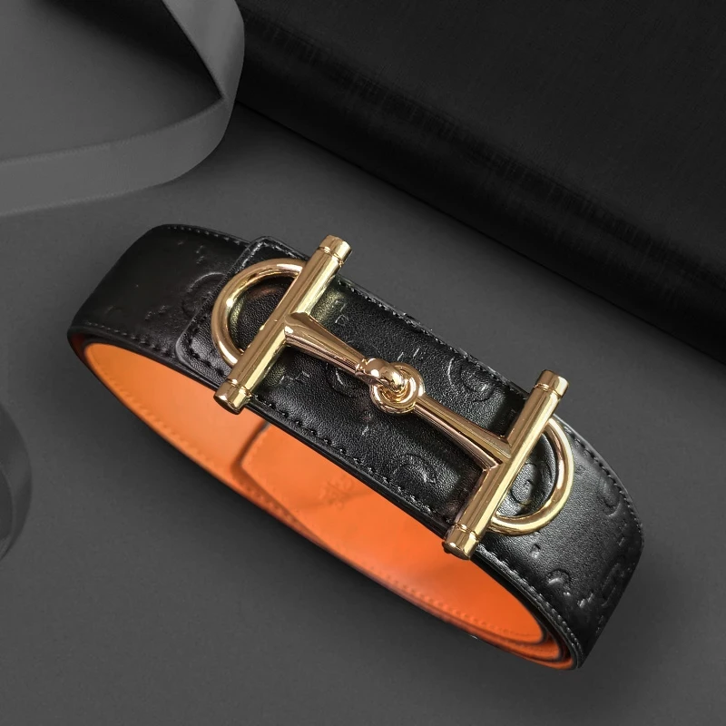 男士时尚休闲百搭潮流商务皮带金银随机发货8055HA-2【zbj】