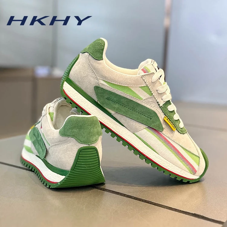 HKHY男鞋2025秋季新款低帮系带时尚舒适轻便潮流简约休闲运动鞋