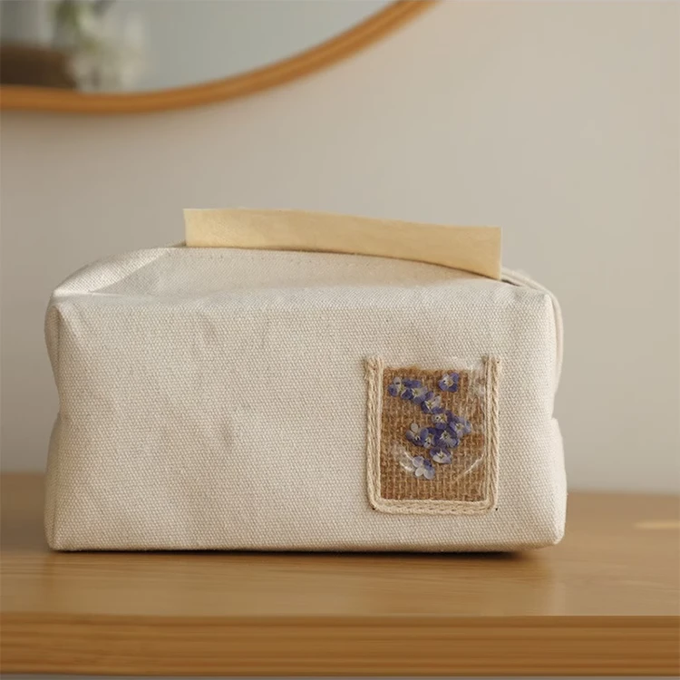 日式纸巾盒套棉麻布艺抽纸盒家用客厅卧室餐厅创意纸巾袋ins风