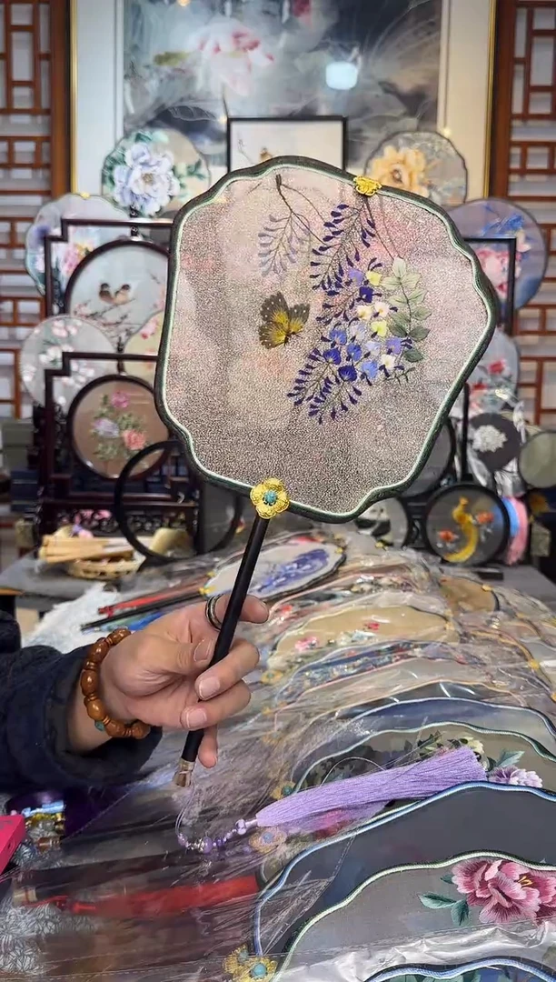 扇子纯手工苏绣团扇