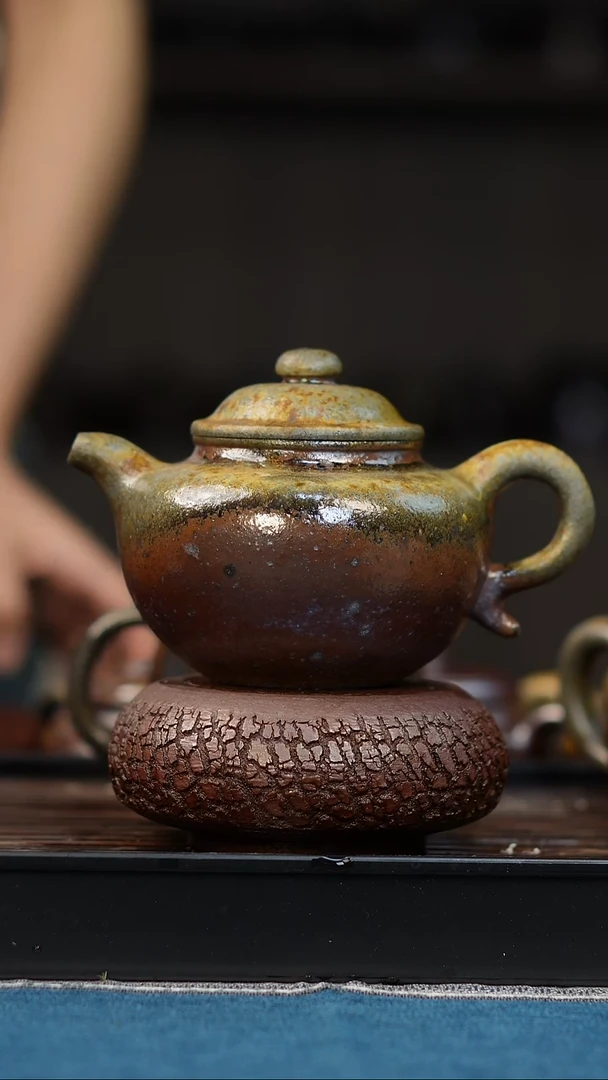 茶壶紫砂柴烧紫砂莲子350cc