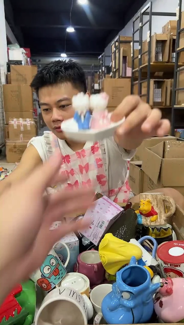 瓷片原盒kt猫结婚首饰盘