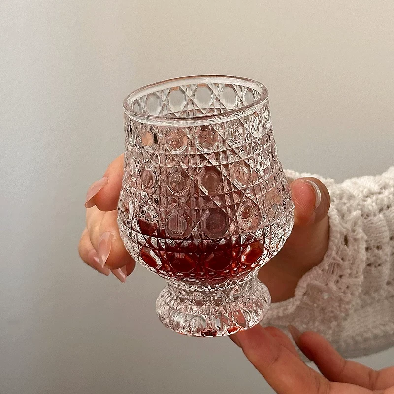 INS风宝石纹易清洗圆形杯复古元素欧式酒杯咖啡杯水杯网红茶杯