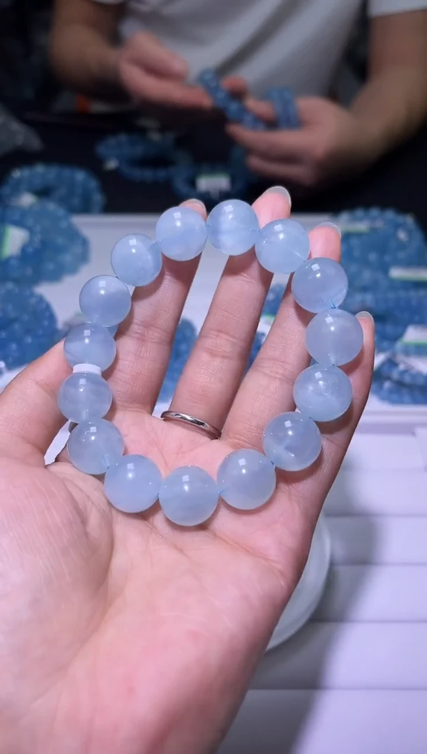 1海蓝宝石（处理）J064-14mm海蓝宝单圈-多样性发其一