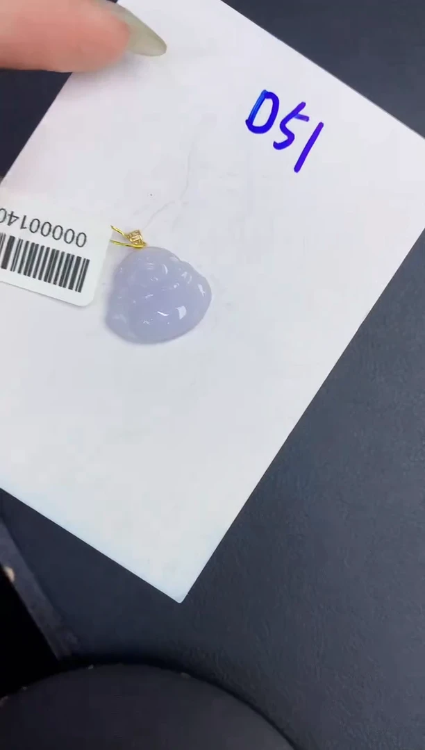 翡翠18K金镶嵌颈饰缅甸天然翡翠A货