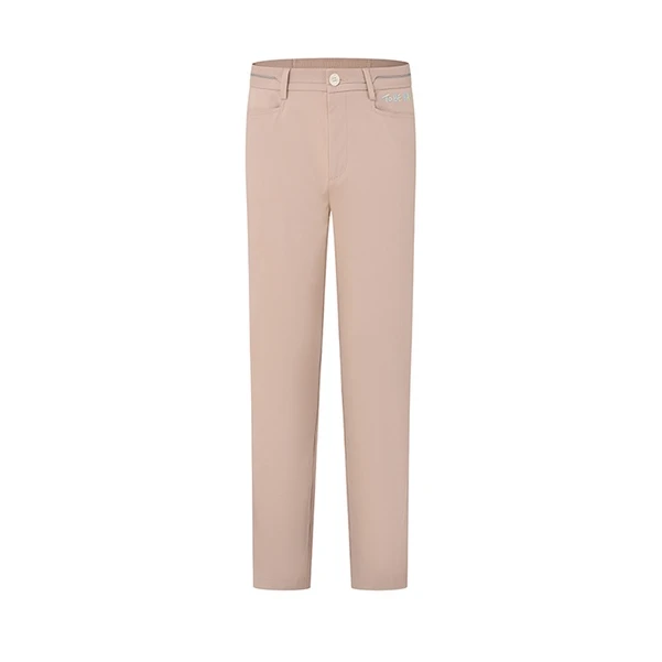 RARE威雅 春夏 前口袋渐变绣花 藕粉色男士薄款休闲裤