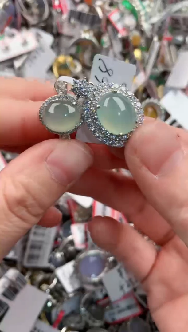 银S925镶嵌戒指翡翠1111     7